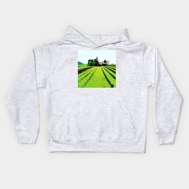 Pastoral Vineyard Kids Hoodie by DANAROPER